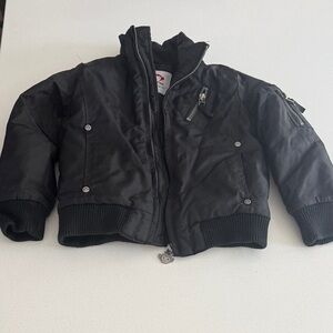 Appaman Black Kids Bomber Jacket/puffer Coat 4t